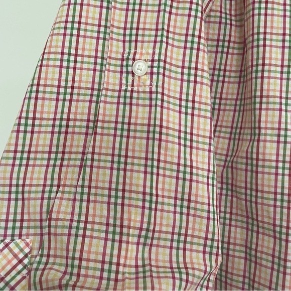 Talbots Long Sleeve Blouse Pink Orange Fall Stripes Size 10 - Picture 5 of 9